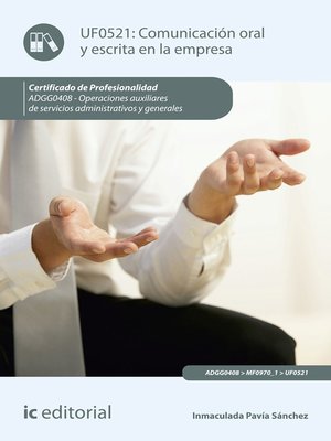 cover image of Comunicación oral y escrita en la empresa. ADGG0408